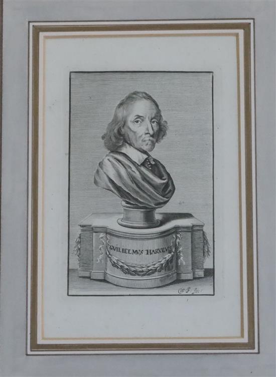 A collection of seven assorted 18th century and later engraved portraits of surgeons and physicians,